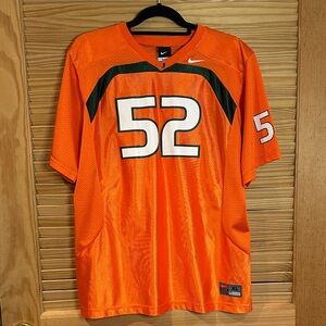 Miami Hurricanes Ray Lewis #52 Jersey Boys size XL (Never Used)